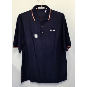 Men's Munsingwear Polo‎ Shirt L Navy